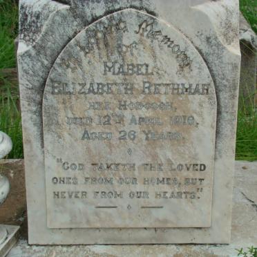 RETHMAN Mabel Elizabeth nee HODGSON -1910