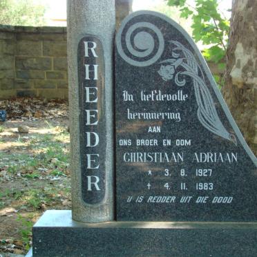 RHEEDER Christiaan Adriaan 1927-1983