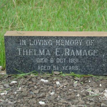 RAMAGE Thelma E. -1931