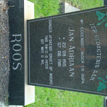 ROOS Jan Adriaan 1915-1981