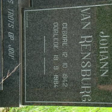 RENSBURG Johann, van 1942-1984