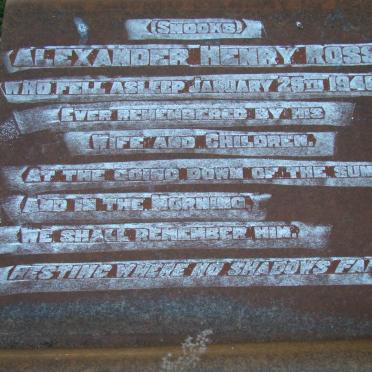 ROSS Alexander Henry -1946