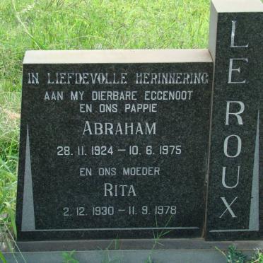 ROUX Abraham, le 1924-1975 &amp; Rita 1930-1978