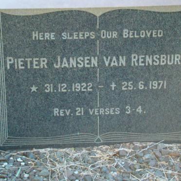 RENSBURG Pieter, Jansen van 1922-1971