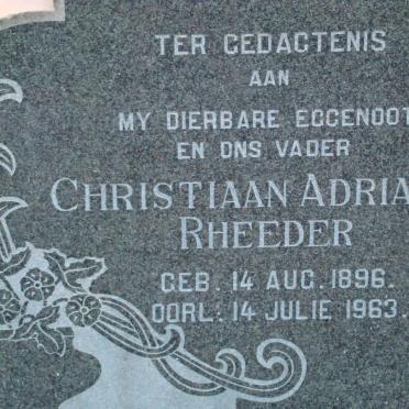 RHEEDER Christiaan Adriaan 1896-1963