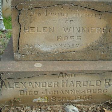ROSS Helen Winnifred 1896-1896 :: ROSS Alexander Harold -1936