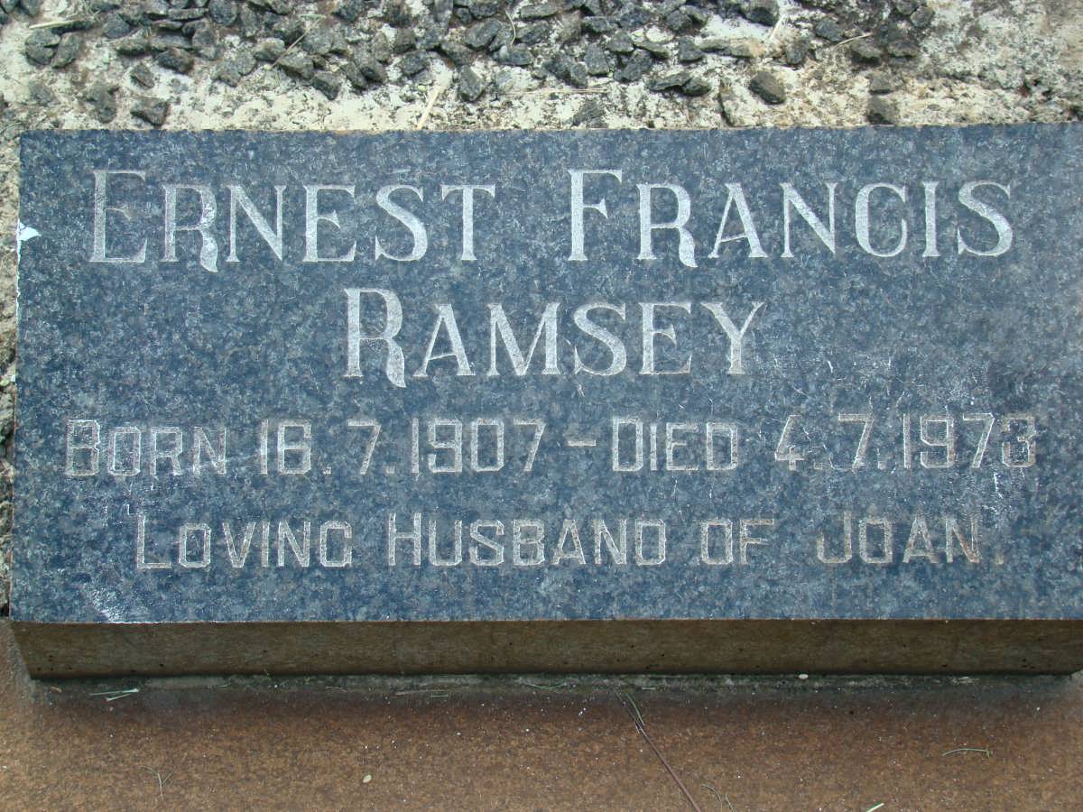 RAMSEY Ernest Francis 1907-1973