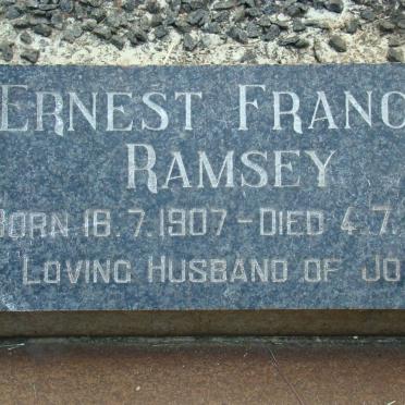 RAMSEY Ernest Francis 1907-1973 :: RAMSEY Jeanette Kathleen 1938-1943 