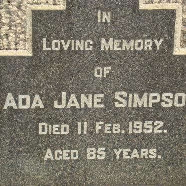 SIMPSON Ada Jane -1952