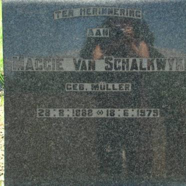SCHALKWYK Maggie, van nee MÜLLER 1888-1979