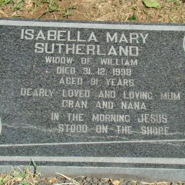 SUTHERLAND Isabella Mary -1998