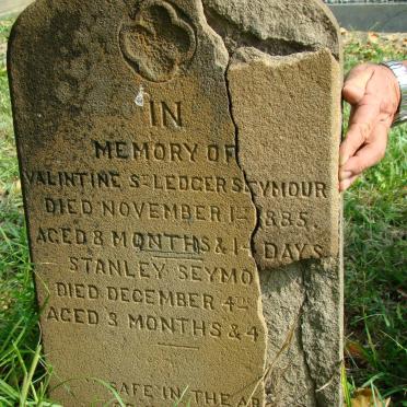 SEYMOUR Valintine St. Ledger -1885 :: SEYMOUR Stanley -??