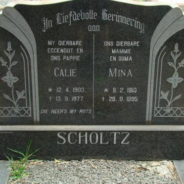 SCHOLTZ Calie 1903-1977 &amp; Mina 1910-1995
