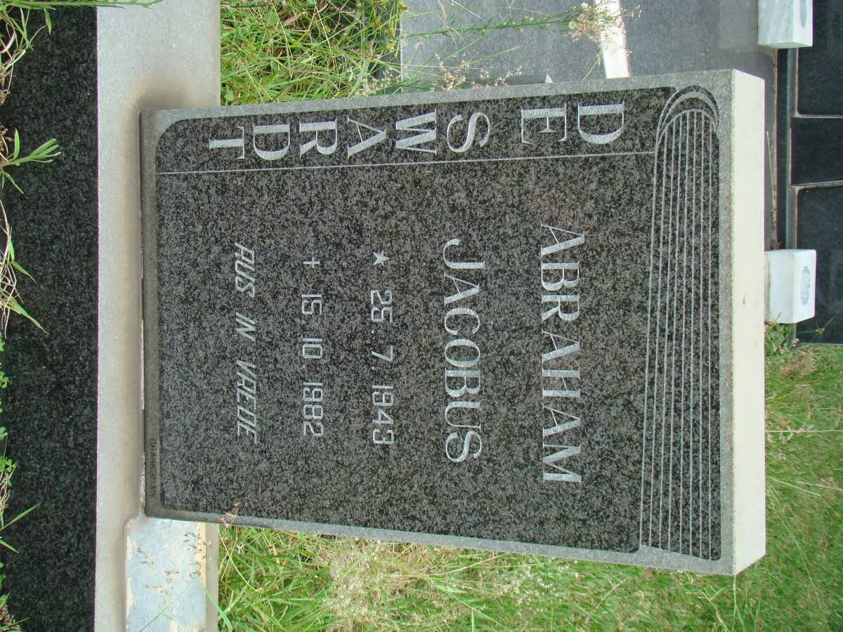 SWARDT Abraham Jacobus, de 1943-1982