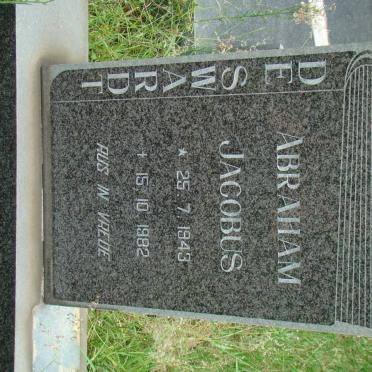 SWARDT Abraham Jacobus, de 1943-1982