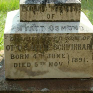 SCHWIKKARD Wyatt Osmond 1891-1891