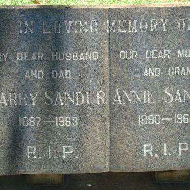 SANDER Harry 1887-1963 &amp; Annie 1890-1966