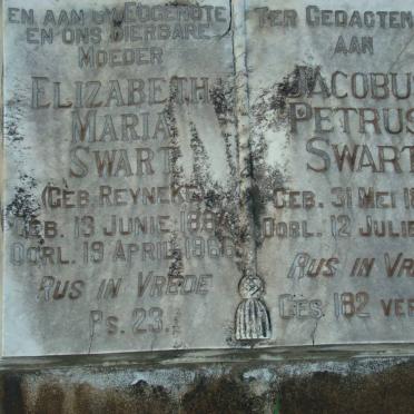 SWART Jacobus Petrus 1876-1949 &amp; Elizabeth Maria REYNEKE 1884-1966