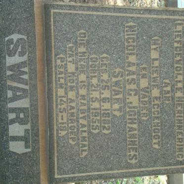 SWART Nicolaas G. Johannes 1882-1955