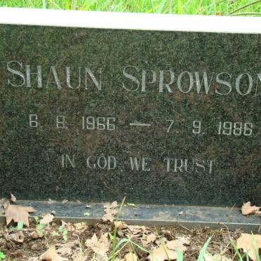 SPROWSON Shaun 1966-1986