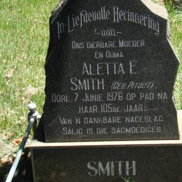 SMITH Aletta E. nee PITOUT -1976