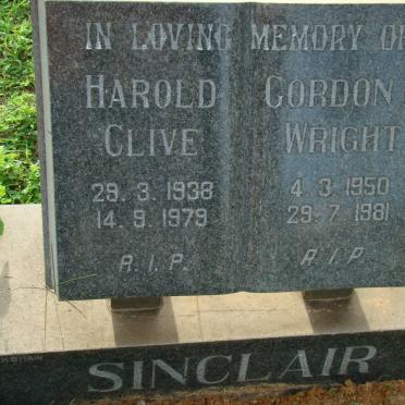 SINCLAIR Harold Clive 1938-1979 :: SINCLAIR Gordon L. Wright 1950-1981