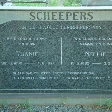 SCHEEPERS Thanie 1893-1974 &amp; Nellie 1899-1971