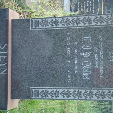 STEYN I.J.P. nee van SCHALKWYK 1929-1977