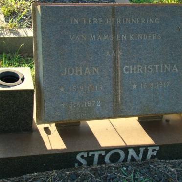 STONE Johan 1915-1972 &amp; Christina 1917-