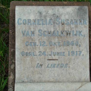 SCHALKWYK Cornelia Susanna, van 1860-1917