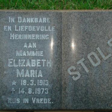 STOLS Elizabeth Maria 1913-1973