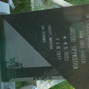 SPYKSTRA Jacob 1933-1977