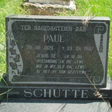 SCHUTTE Paul 1929-1987