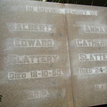 SLATTERY Albert Edward -1950 &amp; Anna Catherine  -1952
