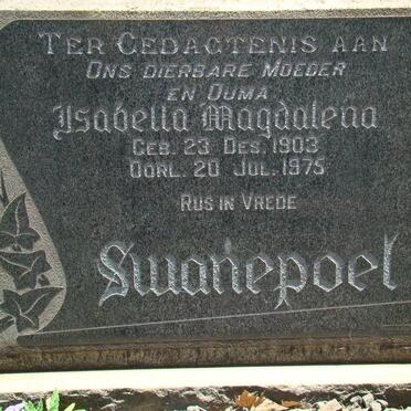 SWANEPOEL Isabella Magdalena 1903-1975