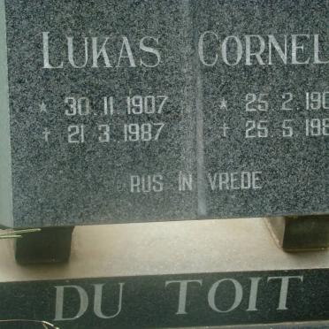 TOIT Lucas, du 1907-1987 &amp; Cornelia 1907-1985