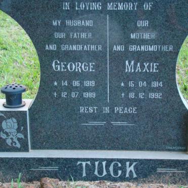 TUCK George 1919-1989 &amp; Maxie 1914-1992