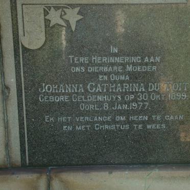 TOIT Johanna Catharina, du nee GELDENHUYS 1899-1977
