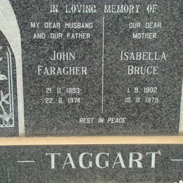 TAGGART John Faragher 1893-1974 &amp; Isabella Bruce 1902-1978