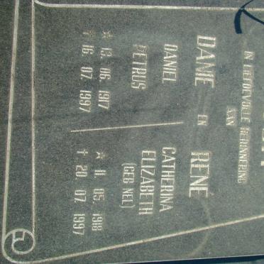TOIT Daniel Petrus, du 1917-1997 &amp; René Catharina Elizabeth NEL 1918-1997