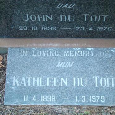 TOIT John, du 1896-1976 &amp; Kathleen 1898-1979