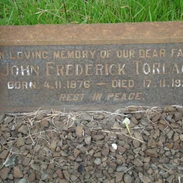 TORLAGE John Frederick 1876-1929