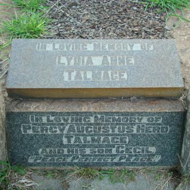 TALMAGE Percy August Herd &amp; Lydia Anne TALMAGE :: TALMAGE Cecil