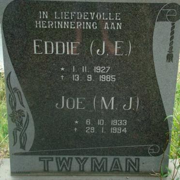 TWYMAN J.E. 1927-1985 :: TWYMAN M.J. 1933-1994
