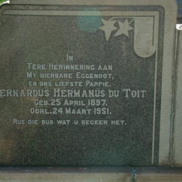 TOIT Bernardus Hermanus, du 1897-1951