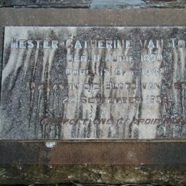 TONDER Hester Catherine, van 1890-1942