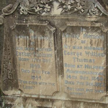 THOMAS George William 1849-1927 &amp; Esther 1849-1944