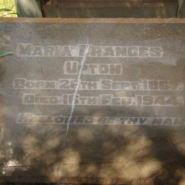 UPTON Maria Frances 1867-1944