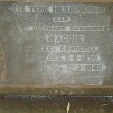 UYS Maggie nee CAMPBELL 1876-1948