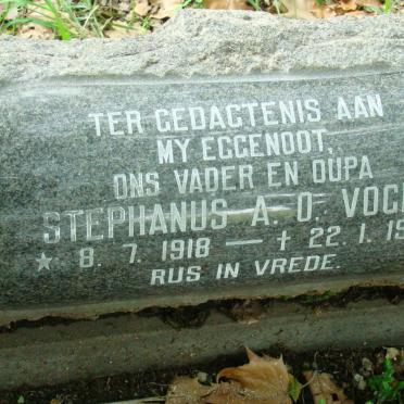 VOGEL Stephanus A.O. 1918-1980